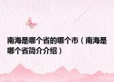 南海是哪个省的哪个市（南海是哪个省简介介绍）