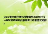 wow重型黑色猛犸战象哪里出介绍(wow重型黑色猛犸战象哪里出详细情况如何)