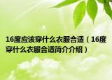 16度应该穿什么衣服合适（16度穿什么衣服合适简介介绍）