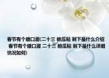春节有个顺口溜(二十三 糖瓜粘 剩下是什么介绍 春节有个顺口溜 二十三 糖瓜粘 剩下是什么详细情况如何)