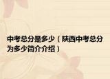 中考总分是多少（陕西中考总分为多少简介介绍）