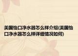 美国怡口净水器怎么样介绍(美国怡口净水器怎么样详细情况如何)
