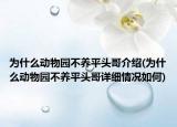 为什么动物园不养平头哥介绍(为什么动物园不养平头哥详细情况如何)