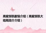 高蜜邹凯剧情介绍（高蜜邹凯大结局简介介绍）