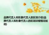 品牌代言人和形象代言人的区别介绍(品牌代言人和形象代言人的区别详细情况如何)