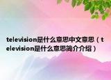 television是什么意思中文意思（television是什么意思简介介绍）