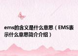 ems的含义是什么意思（EMS表示什么意思简介介绍）