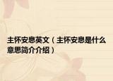 主怀安息英文（主怀安息是什么意思简介介绍）