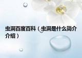 虫洞百度百科（虫洞是什么简介介绍）