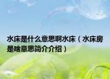 水床是什么意思啊水床（水床房是啥意思简介介绍）