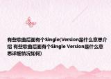 有些歌曲后面有个Single(Version是什么意思介绍 有些歌曲后面有个Single Version是什么意思详细情况如何)