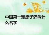 中国第一颗原子弹叫什么名字