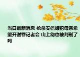 当日最新消息 枪杀安倍嫌犯母亲希望开谢罪记者会 山上彻也被判刑了吗