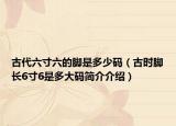 古代六寸六的脚是多少码（古时脚长6寸6是多大码简介介绍）