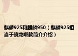 麒麟925和麒麟950（麒麟925相当于骁龙哪款简介介绍）