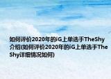 如何评价2020年的iG上单选手TheShy介绍(如何评价2020年的iG上单选手TheShy详细情况如何)