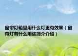窗帘灯箱里用什么灯更有效果（窗帘灯有什么用途简介介绍）