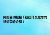 网络名词拉拉（拉拉什么意思网络词简介介绍）