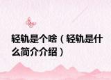 轻轨是个啥（轻轨是什么简介介绍）
