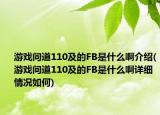 游戏问道110及的FB是什么啊介绍(游戏问道110及的FB是什么啊详细情况如何)