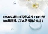 dnf2021荒古的记忆碎片（DNF荒古的记忆碎片怎么获得简介介绍）