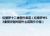 红楼梦十二金钗代表花（红楼梦中12金钗分别对应什么花简介介绍）