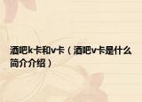 酒吧k卡和v卡（酒吧v卡是什么简介介绍）