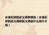 水滴石穿的近义词有哪些（水滴石穿的近义词和反义词是什么简介介绍）