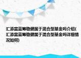 汇添富蓝筹稳健属于混合型基金吗介绍(汇添富蓝筹稳健属于混合型基金吗详细情况如何)