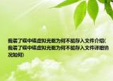 我装了碟中碟虚拟光驱为何不能存入文件介绍(我装了碟中碟虚拟光驱为何不能存入文件详细情况如何)