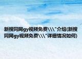 新搜同网gy视频免费\