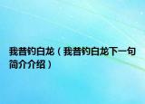 我昔钓白龙（我昔钓白龙下一句简介介绍）