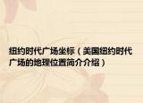 纽约时代广场坐标（美国纽约时代广场的地理位置简介介绍）