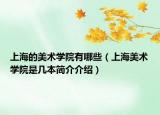 上海的美术学院有哪些（上海美术学院是几本简介介绍）