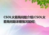 CSOL火箭筒问题介绍(CSOL火箭筒问题详细情况如何)