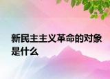 新民主主义革命的对象是什么