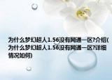 为什么梦幻超人1.56没有网通一区?介绍(为什么梦幻超人1.56没有网通一区?详细情况如何)