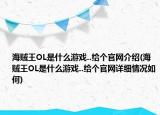 海贼王OL是什么游戏..给个官网介绍(海贼王OL是什么游戏..给个官网详细情况如何)