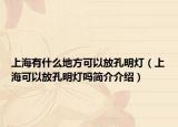 上海有什么地方可以放孔明灯（上海可以放孔明灯吗简介介绍）