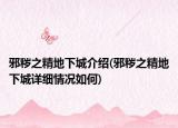 邪秽之精地下城介绍(邪秽之精地下城详细情况如何)