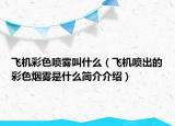 飞机彩色喷雾叫什么（飞机喷出的彩色烟雾是什么简介介绍）