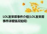 LOL发呆哥事件介绍(LOL发呆哥事件详细情况如何)