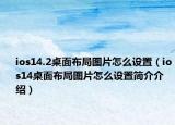 ios14.2桌面布局图片怎么设置（ios14桌面布局图片怎么设置简介介绍）