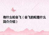 有什么蛇会飞（会飞的蛇是什么简介介绍）