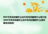 DNF不死鸟武器怎么得不死鸟武器有什么用介绍(DNF不死鸟武器怎么得不死鸟武器有什么用详细情况如何)