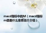 macd指标中的M（macd指标m值是什么意思简介介绍）