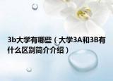 3b大学有哪些（大学3A和3B有什么区别简介介绍）