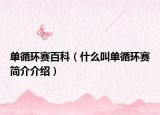 单循环赛百科（什么叫单循环赛简介介绍）