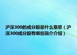 沪深300的成分股是什么意思（沪深300成分股有哪些简介介绍）