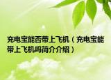 充电宝能否带上飞机（充电宝能带上飞机吗简介介绍）